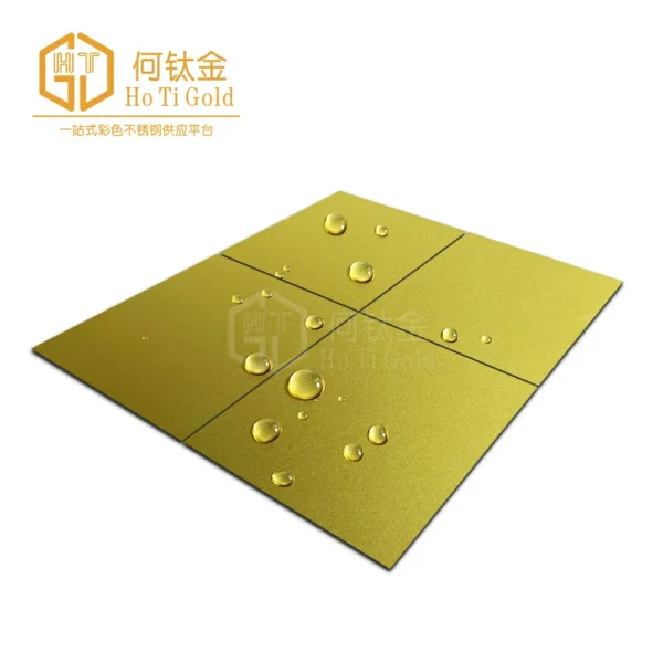 sand blasted zr brass gold+afp stainless steel sheet