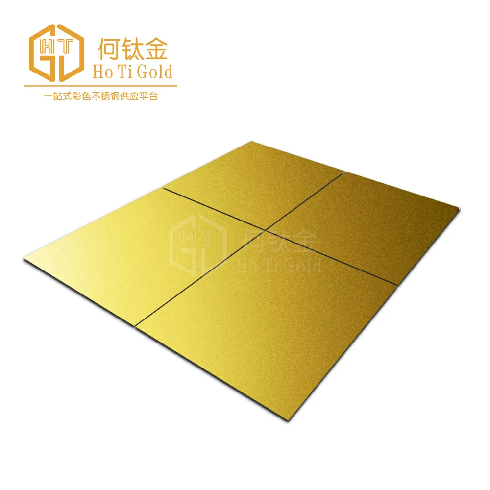 sand blasted ti gold+afp stainless steel sheet