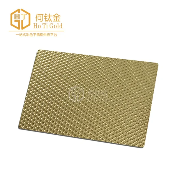 mirror gold small dots stainless steel sheet