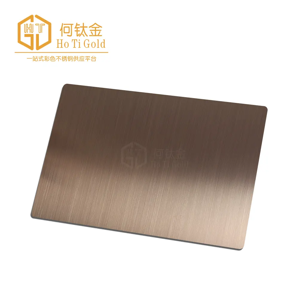 hairline tea gold matt afp stainless steel sheet
