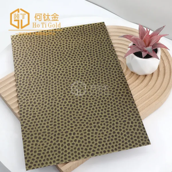 hairline honeycomb b antique brass stainless steel sheet