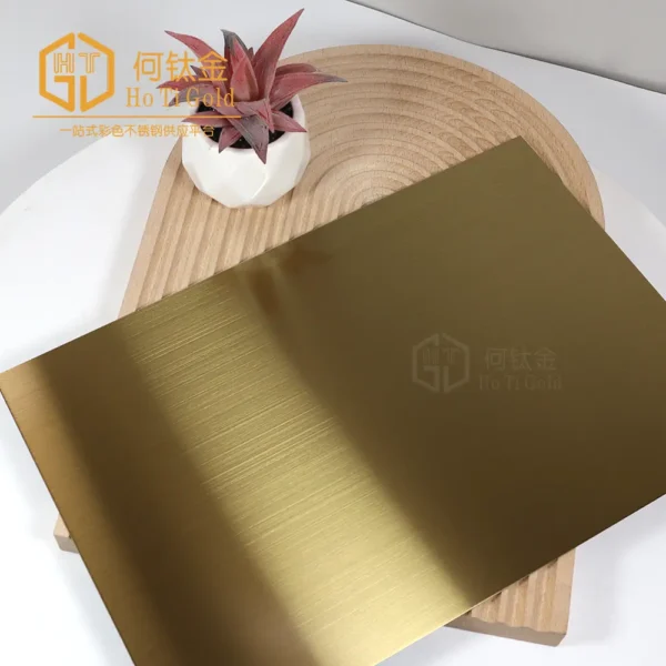 hairline k gold shiny afp stainless steel sheet