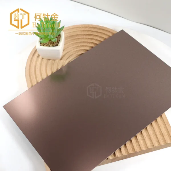 sandblasted tea gold matt afp stainless steel sheet (复制)