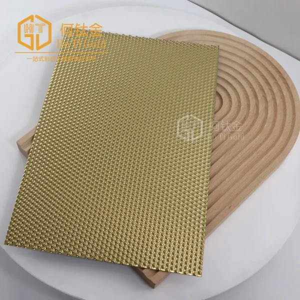 mirror gold small dots stainless steel sheet