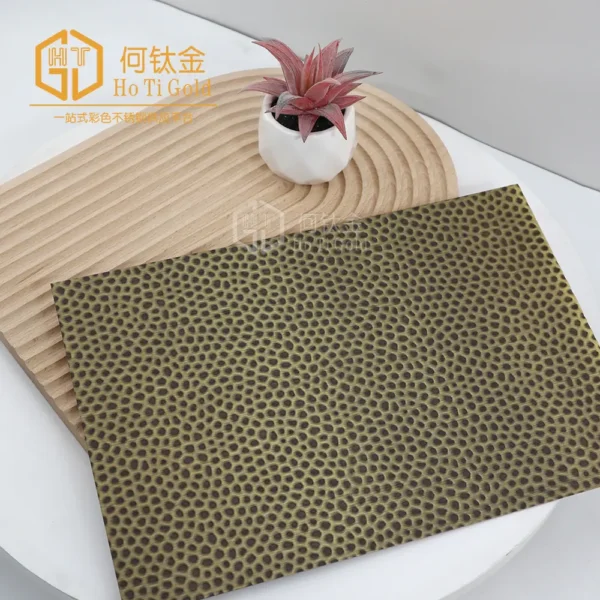 hairline honeycomb b antique brass stainless steel sheet