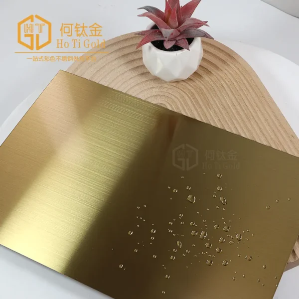 hairline k gold shiny afp stainless steel sheet