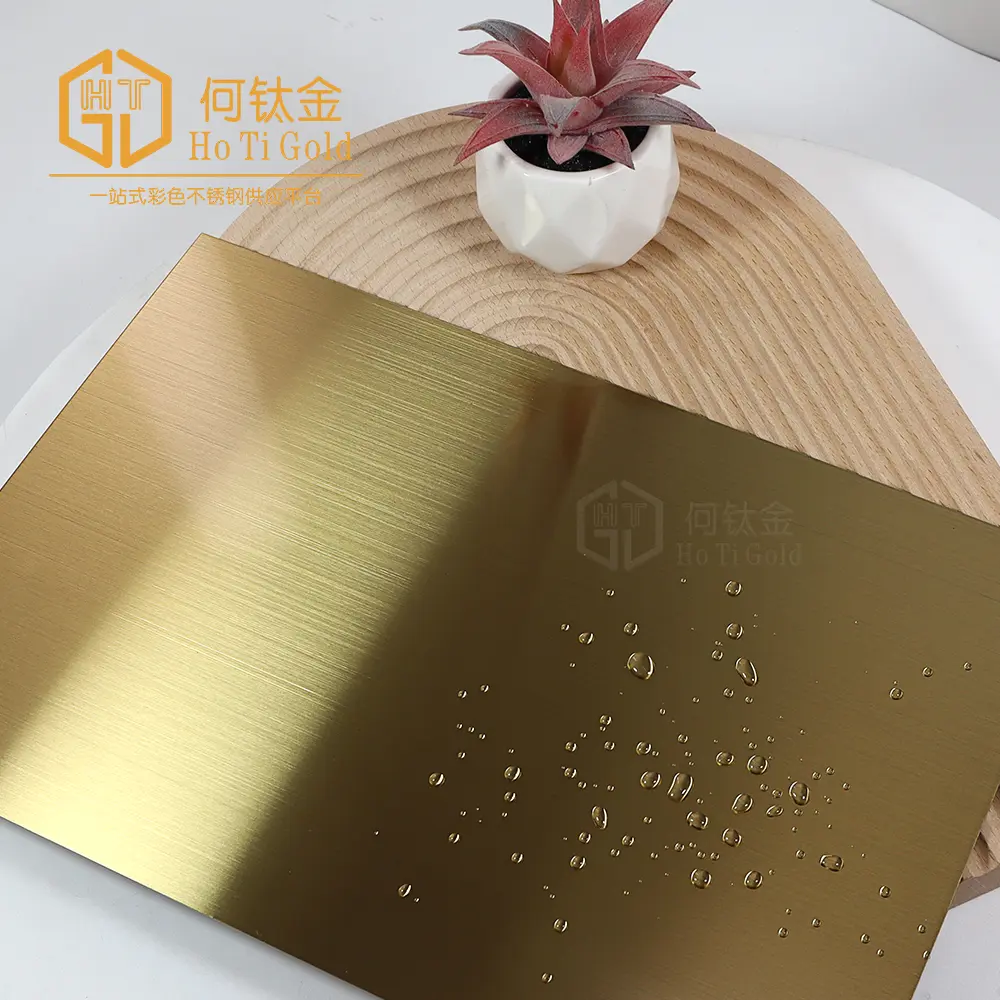 hairline k gold shiny afp stainless steel sheet