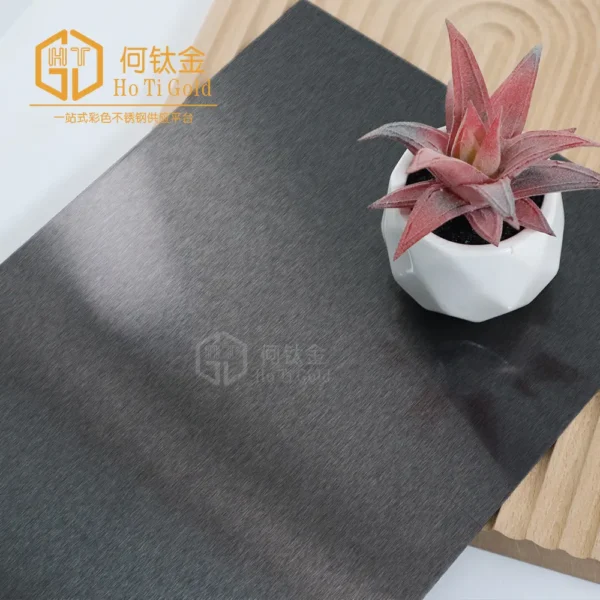 no.4 chemical black 304+shiny afp stainless steel sheet