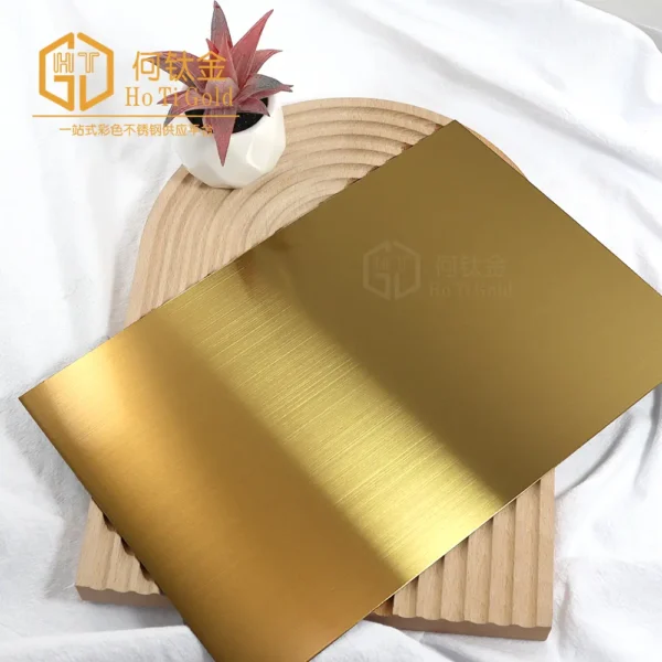 hairline gold shiny afp stainless steel sheet