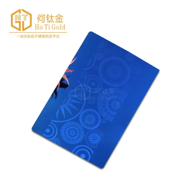 elevator decorative sheet mirror blue a