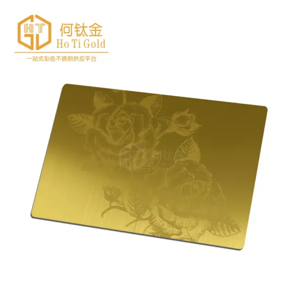 elevator decorative sheet hairline gold a