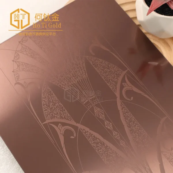 elevator decorative sheet hairline rose gold d