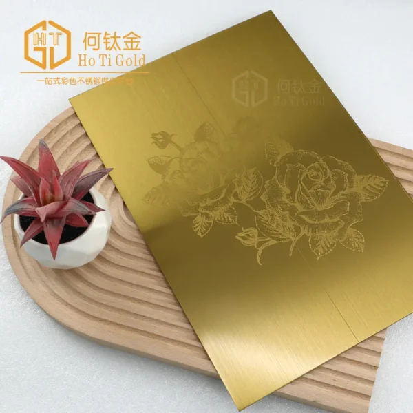 elevator decorative sheet hairline gold a