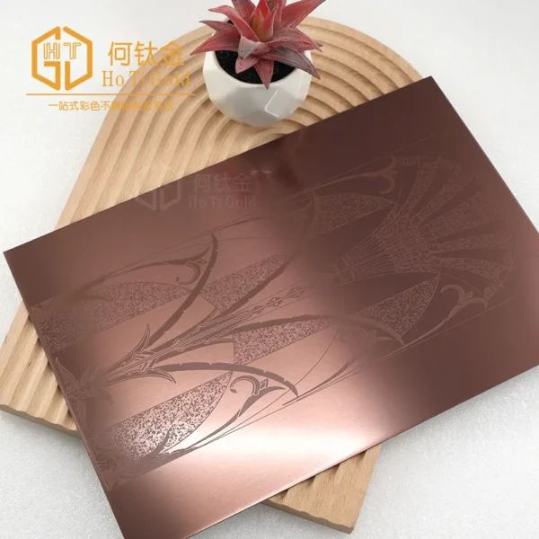 elevator decorative sheet hairline rose gold d