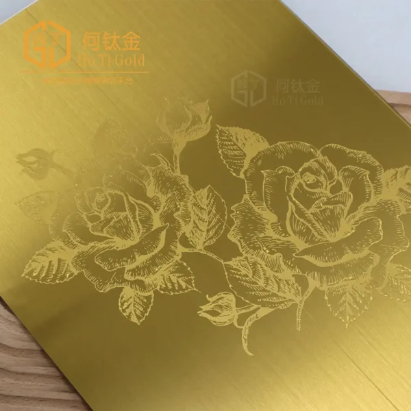 elevator decorative sheet hairline gold a